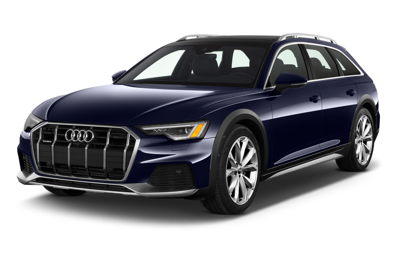 2022 Audi 	A6 Allroad 	Premium Plus 5 Door Wagon angular front stock photos of front three quarter view